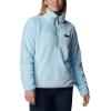 Columbia womens Fire Side Sherpa 1/4 Zip(Spring Blue)