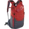 Evoc RIDE Bike Backpack for trails and other activities (8L, 12L, or 16L of storage space, intelligent pocket management, ventilated thanks to AIR-PAD back padding)(Chilli Red / Carbon Grey)