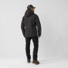 Fjällräven Skogsö Jacket Coats for Men – Leather Details, Two Chest and Two Hand Pockets, and Fixed Two Way Adjustable Hood(Dark Grey)