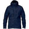 Fjällräven Skogsö Jacket Coats for Men – Leather Details, Two Chest and Two Hand Pockets, and Fixed Two Way Adjustable Hood(Dark Navy)