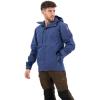 Fjällräven Skogsö Jacket Coats for Men – Leather Details, Two Chest and Two Hand Pockets, and Fixed Two Way Adjustable Hood(Indigo Blue)