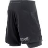 GORE WEAR Men’s 2in1 Breathable Running Shorts(Black)