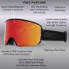Giro Axis Ski Goggles – Snowboard Goggles for Men – Quick Change with 2 VIVID Lenses – Anti-Fog Vent Tech – OTG(Red Stacked – Vivid Copper)