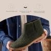Glerups 100% quality wool mix Boot Slipper with leather sole – Unisex(Forest)