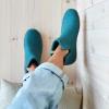 Glerups 100% quality wool mix Boot Slipper with leather sole – Unisex(Petrol)