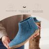 Glerups 100% quality wool mix Boot Slipper with leather sole – Unisex(Petrol)