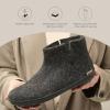 Glerups 100% quality wool mix Boot Slipper with rubber sole – Unisex(Charcoal (Black Rubber))