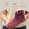 Glerups 100% quality wool mix Boot Slipper with rubber sole – Unisex(Cranberry)
