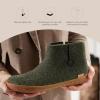 Glerups 100% quality wool mix Boot Slipper with rubber sole – Unisex(Forest)