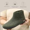 Glerups 100% quality wool mix Boot Slipper with rubber sole – Unisex(Forest (Black Rubber))