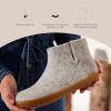 Glerups 100% quality wool mix Boot Slipper with rubber sole – Unisex(Grey)
