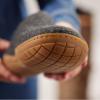 Glerups 100% quality wool mix Slipper with rubber sole – Unisex Slip-on(Charcoal)