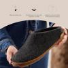Glerups 100% quality wool mix Slipper with rubber sole – Unisex Slip-on(Charcoal)