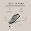 Glerups 100% quality wool mix Slipper with rubber sole – Unisex Slip-on(Grey (Black Rubber))