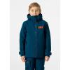 Helly-Hansen Junior Traverse Jacket – Waterproof, Breathable, Unisex Design, Ideal for Outdoor Adventures(589 Deep Dive)