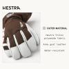 Hestra Army Leather Heli Ski Glove, 5-Finger Snow Glove for Skiing & Snowboarding for Men & Women(Espresso)