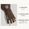 Hestra Army Leather Heli Ski Glove, 5-Finger Snow Glove for Skiing & Snowboarding for Men & Women(Espresso)