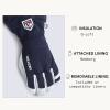 Hestra Army Leather Heli Ski Glove, 5-Finger Snow Glove for Skiing & Snowboarding for Men & Women(Navy)