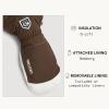 Hestra Army Leather Heli Ski Mitt, Snow Mitten Glove for Skiing & Snowboarding for Men & Women(Espresso)