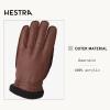 Hestra Deerskin Primaloft Rib Glove, Insulated Leather Glove for Work & Everyday Use(Chocolate)