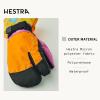 Hestra Gauntlet CZone Junior Glove (Youth 4-13yrs) | Waterproof, Insulated 3-Finger Kids Snow Gloves for Winter, Skiing & Playing in The Snow(Orange Multi)