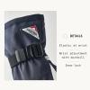Hestra Unisex Powder Gauntlet 3-Finger Glove, Insulated, Windproof Leather Gloves for Alpine Ski & Everyday for Men & Women(Navy/Offwhite)