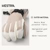 Hestra Unisex Powder Gauntlet Glove, Leather Windproof Insulated Glove for Alpine Ski, Everyday Winter Wear for Men & Women(Beige)