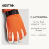 Hestra Unisex Powder Gauntlet Glove, Leather Windproof Insulated Glove for Alpine Ski, Everyday Winter Wear for Men & Women(Brick Red)