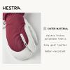 Hestra Women’s Heli Ski Female Glove, 3-Finger Leather Snow Glove for Skiing, Snowboarding and Mountaineering(Bordeaux/Offwhite)