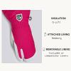 Hestra Women’s Heli Ski Female Glove, 3-Finger Leather Snow Glove for Skiing, Snowboarding and Mountaineering(Fuchsia/Offwhite)