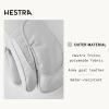 Hestra Women’s Heli Ski Female Glove, 3-Finger Leather Snow Glove for Skiing, Snowboarding and Mountaineering(Misty Grey/Offwhite)