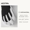 Hestra Women’s Heli Ski Female Glove, 5-Finger Leather Snow Glove for Skiing, Snowboarding and Mountaineering(Black/Offwhite)