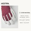 Hestra Women’s Heli Ski Female Glove, 5-Finger Leather Snow Glove for Skiing, Snowboarding and Mountaineering(Bordeaux/Offwhite)