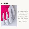 Hestra Women’s Heli Ski Female Glove, 5-Finger Leather Snow Glove for Skiing, Snowboarding and Mountaineering(Fuchsia/Offwhite)