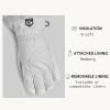 Hestra Women’s Heli Ski Female Glove, 5-Finger Leather Snow Glove for Skiing, Snowboarding and Mountaineering(Misty Grey/Offwhite)