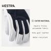 Hestra Women’s Heli Ski Female Glove, 5-Finger Leather Snow Glove for Skiing, Snowboarding and Mountaineering(Navy/Offwhite)