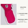 Hestra Women’s Heli Ski Female Mitt, Leather Snow Mitten for Skiing, Snowboarding and Mountaineering(Fuchsia/Offwhite)