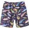 KAVU Big Eddy Short Quick Dry Shorts with Elastic Waist and Belt Trunks(Fish Fiesta)
