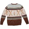 KAVU Highline Men’s Sweater – Big Foot Sasquatch Long Sleeve Pullover Crew Neck Sweater(Retro Ski)