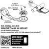 K-Edge | Max XL (35.0mm) Bicycle Computer Combo Mount | for Garmin GPS Devices | Black(Wahoo)
