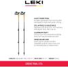 LEKI Cross Trail 3 TA Aluminum Adjustable Lightweight Walking Poles for Trekking & Hiking(Black-Blue-Anthracite)
