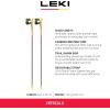 LEKI Vertical K Carbon Lightweight Trekking Poles for Hiking & Trail Running(Red-Yellow-Carbon)