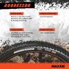 Maxxis Aggressor – Dual Compound – 29, 27.5, 26 – EXO, DD – E25 Rating, Tubeless | Primarily Intended for Rear Wheel Use(Black)