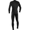 O’NEILL Men’s Neoprene Surfing Wetsuit, Black/Grey/Red, LS (3/2+MM Chest Zip Full)(A00-Black-Black)