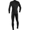 O’NEILL Men’s Neoprene Surfing Wetsuit, Black/Grey/Red, LS (3/2+MM Chest Zip Full)(A00-Black-Black)