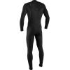 O’NEILL Men’s Neoprene Surfing Wetsuit, Black/Grey/Red, LS (3/2+MM Chest Zip Full)(Black/Black)