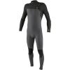 O’NEILL Men’s Neoprene Surfing Wetsuit, Black/Grey/Red, LS (3/2+MM Chest Zip Full)(HR6-Smoke-Raven)
