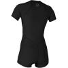 O’Neill Women’s Bahia 2/1mm Full Zip, Short Sleeve, Spring Wetsuit(Black/Black/Black)