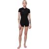 O’Neill Women’s Bahia 2/1mm Full Zip, Short Sleeve, Spring Wetsuit(Black/Black/Black)