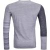 Ortovox Men’s 185 Rock’n’Wool Long Sleeve Base Layer, Soft Breathable Merino Wool Base Shirt for Winter Touring & Skiing(Grey Blend)